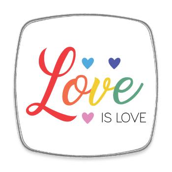 LGBT Pride Month - Liebe ist Liebe - Viereckiger Kühlschrankmagnet - Weiß - Vorne