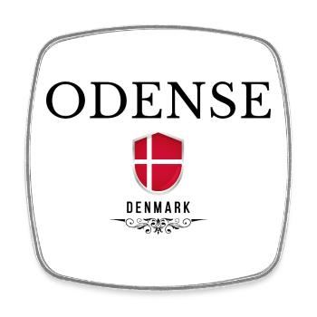 Souvenir d’Odense, design élégant d’Odense - Magnet carré - blanc - Devant