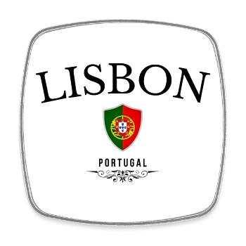 Lisbonne souvenir, design élégant Lisbonne - Magnet carré - blanc - Devant