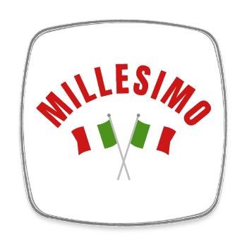 Millesimo Italian Flags Emblem - Square fridge magnet - white - Front