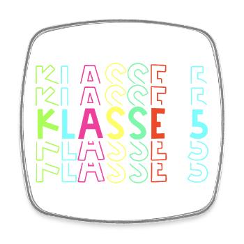 Grade 5 neon - Square fridge magnet - white - Front