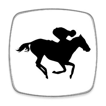 Ride - Square fridge magnet - white - Front