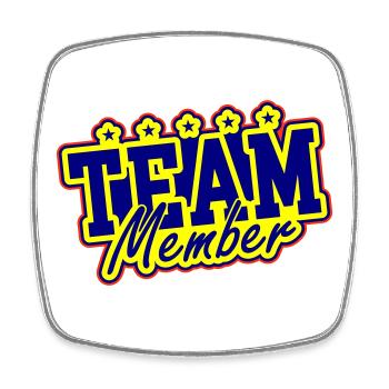 Team Member - Square fridge magnet - white - Front