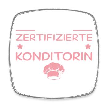 Offiziell zertifizierte 5 Sterne Konditorin - Viereckiger Kühlschrankmagnet - Weiß - Vorne