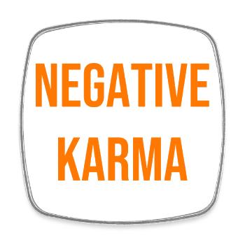 Negative Karma T-Shirt - Square fridge magnet - white - Front