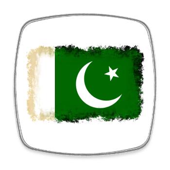 Drapeau du Pakistan - Magnet carré - blanc - Devant