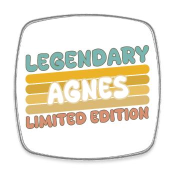 Agnes als Legendary - Viereckiger Kühlschrankmagnet - Weiß - Vorne