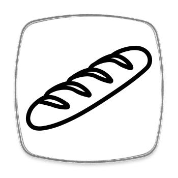 wand - Square fridge magnet - white - Front