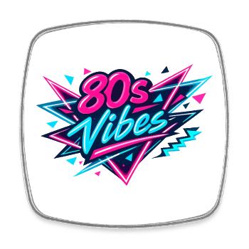 80s Disco 1980s Party 80s - Square fridge magnet - white - Front