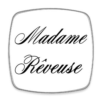 Madame Rêveuse Douceur Femme - Square fridge magnet - white - Front