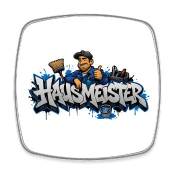 Haus Meister Graffiti Handwerker - Viereckiger Kühlschrankmagnet - Weiß - Vorne