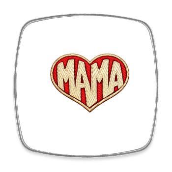 Mommy Heart - Square fridge magnet - white - Front