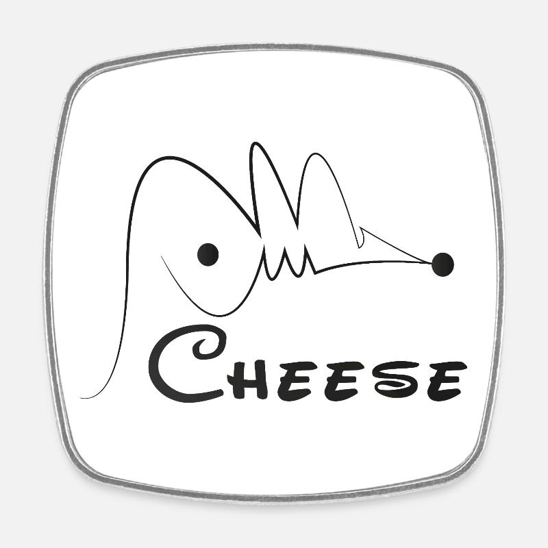 Hasan Mouse Calligraphy - Square fridge magnet - white