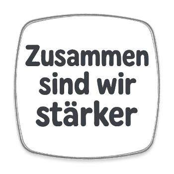 Zusammen sind wir stärker Spruch für Aktivisten - Viereckiger Kühlschrankmagnet - Weiß - Vorne