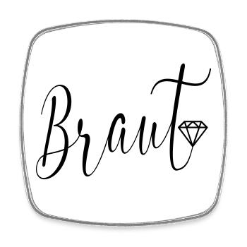 Hochzeit Diamanten Braut - Viereckiger Kühlschrankmagnet - Weiß - Vorne