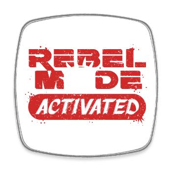 Mode rebelle Punk For A Day activé - Magnet carré - blanc - Devant