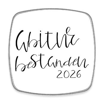 Abitur passed - Square fridge magnet - white - Front