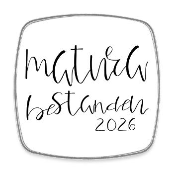 Matura passed - Square fridge magnet - white - Front