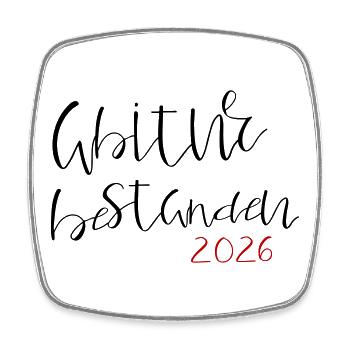 Abitur passed - Square fridge magnet - white - Front