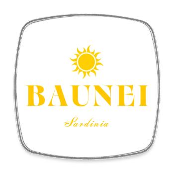 Baunei Sardinia Sun - Square fridge magnet - white - Front
