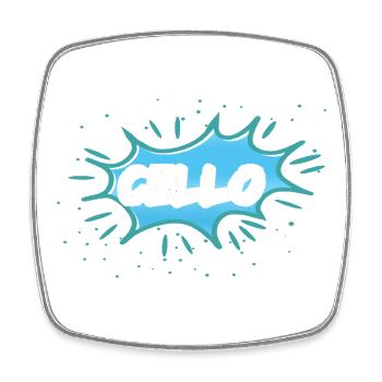 Violoncelle cadeau - Magnet carré - blanc - Devant