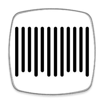 Barcode - Viereckiger Kühlschrankmagnet - Weiß - Vorne