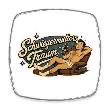 Schwiegertraum Lounge Vintage - Viereckiger Kühlschrankmagnet - Weiß - Vorne