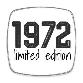 1972 Limited Edition Retro Geburtstag Jahrgang Des - Viereckiger Kühlschrankmagnet - Weiß - Vorne
