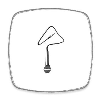 Mikro - Viereckiger Kühlschrankmagnet - Weiß - Vorne