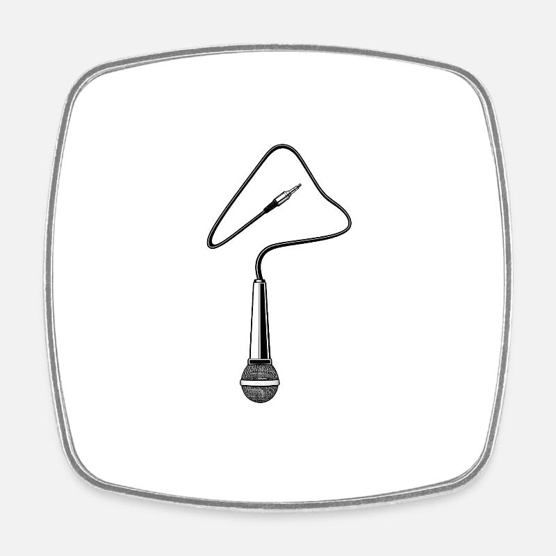 micro - Square fridge magnet - white
