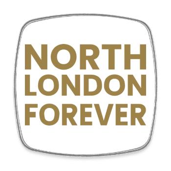 Nord-London für immer - Viereckiger Kühlschrankmagnet - Weiß - Vorne