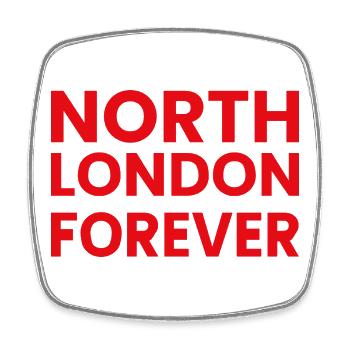 Nord-London für immer - Viereckiger Kühlschrankmagnet - Weiß - Vorne
