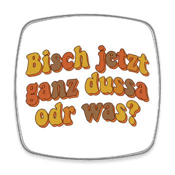 Swabian, Swabia, Stuttgart, Swabian - Square fridge magnet - white - Front