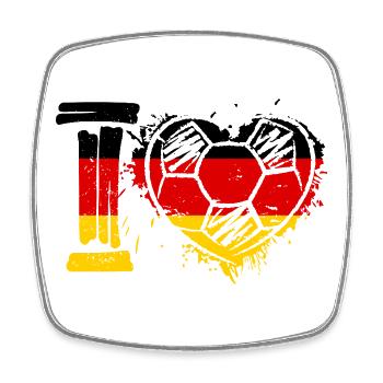 Tenue vintage pour fans de football allemand - Magnet carré - blanc - Devant
