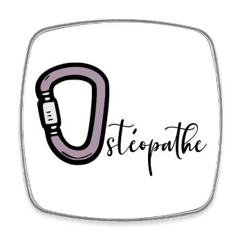 Ostéopathe - Magnet carré - blanc - Devant