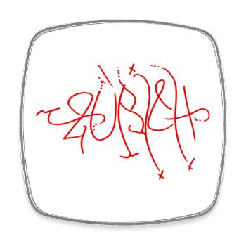 The Most Real Zurich Souvenir - Square fridge magnet - white - Front