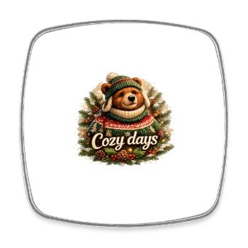 Journées Cosy Avec Ourson - Magnet carré - blanc - Devant