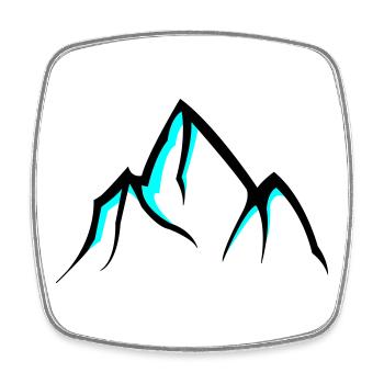 Mountains Mountains - Square fridge magnet - white - Front