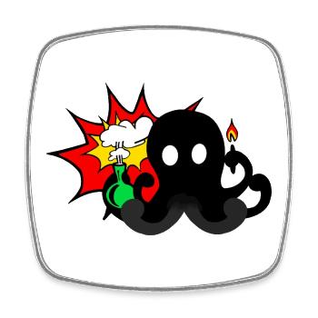 Science Explosion - Square fridge magnet - white - Front