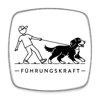 Berner Sennenhund Führungskraft Hundehalter Humor - Viereckiger Kühlschrankmagnet - Weiß - Vorne