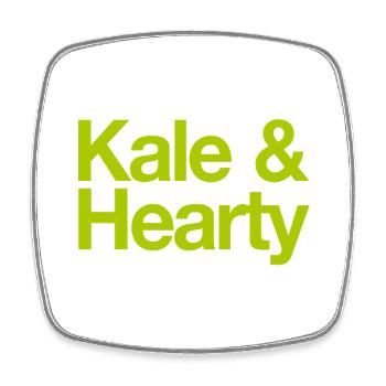 Chou kale et Joyeuse Légume Copieuse - Magnet carré - blanc - Devant