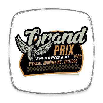 Grand Prix Ailes et Vitesse - Magnet carré - blanc - Devant