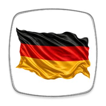 Germany Flag - Square fridge magnet - white - Front
