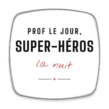 Super-Héros Nocturne: La Nuit - Magnet carré - blanc - Devant