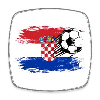 Kroatien Flagge - Viereckiger Kühlschrankmagnet - Weiß - Vorne