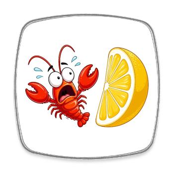 Citrus Crab Spectacle - Square fridge magnet - white - Front