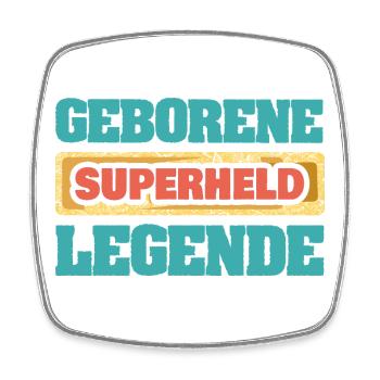 Legende Superheld - Viereckiger Kühlschrankmagnet - Weiß - Vorne