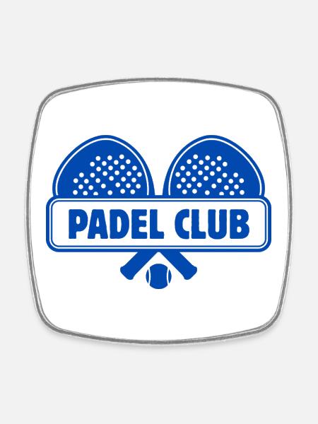 Padel Club Emblem - Square fridge magnet - white