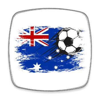 Australien Flagge Fußball used - Viereckiger Kühlschrankmagnet - Weiß - Vorne