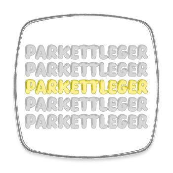 Geschenk für Parkettleger - Viereckiger Kühlschrankmagnet - Weiß - Vorne